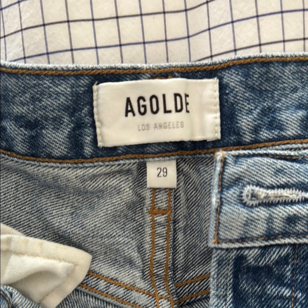 AGOLDE Blue Denim Jean shorts